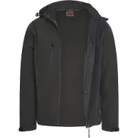 Cappuccino Italia Italia - Veste Outdoor Hommes Veste Softshell à Capuche - Noir - Taille S