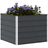 vidaXL Jardinière Anthracite 100 X 100 X 75 Cm Acier