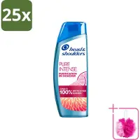 Head & shoulders 25 flacons de shampooing antipelliculaire Pure Intense Pamplemousse, 250 ml - Pack économique - 25 pièces