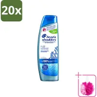 Head & shoulders 20 flacons de shampooing antipelliculaire Pure Intense, détoxifiant pour le cuir chevelu, 250 ml - Pack économique - 20 pièces