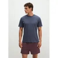 Marc O'Polo Pyjama court ' Classic ' bleu foncé / bordeaux