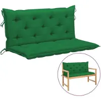 vidaXL Coussins de banc de jardin 2 pcs. Vert 120x50x7 cm Tissu Oxford