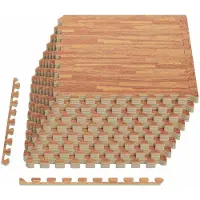 vidaXL : 24 tapis de sol en bois, surface de 8,64 m², en mousse EVA