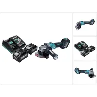 Makita GA 023 GM2 Akku Winkelschleifer 40 V max. 125 mm Brushless XGT + 2x Akku 4,0 Ah + Ladegerät