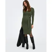 ONLY Maternity Robes en maille 'OLMKatia' vert foncé