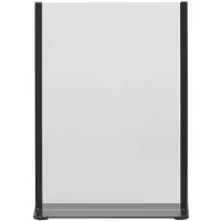 Europel Tischaufsteller, DIN A5, Metall, schwarz schwarzer Metallhalter, klares Acryl-Display, für DIN A5 (A5)