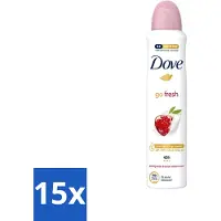 OEM Dove - Déodorant - Spray Go Fresh - Grenade - Parfum fruité - 250 ml - Pack avantage - 15 pièces