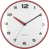 Karlsson - Horloge murale Brisk Dome - Ocre rouge - Ø40cm