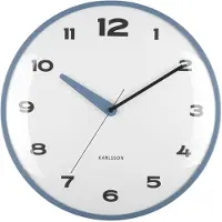 Karlsson - Horloge murale Brisk Dome - Bleu classique - Ø40cm