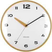 Karlsson - Horloge murale Brisk Dome - couleur ocre - Ø40cm