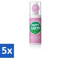 Happy Earth 5 sprays déodorants naturels , senteur lavande et ylang-ylang, 100 ml, lot de 5