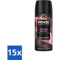 Axe 15 x Coffret Fine Fragrance Collection, spray pour le corps Cocoa Velvet - 150 ml - Pack avantage - 15 pièces
