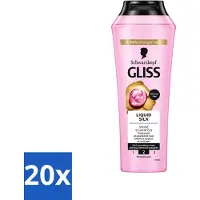 GLISS Shampooing - Liquid Silk - Pour des cheveux brillants et soyeux - 250 ml - Pack avantage - 20 pièces