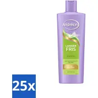 Unilever 25 x Shampoo Andrélon pour cheveux longs - 400 ml - Pack économique - 25 pièces