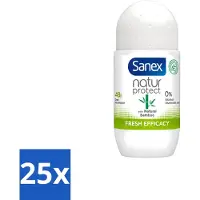 Sanex 25 déodorants roll-on Bamboo Fresh, efficacité prouvée, format 50 ml, lot avantage
