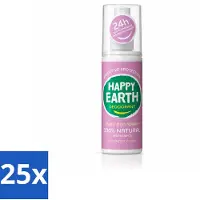 Happy Earth 25 sprays déodorants naturels , senteur lavande et ylang-ylang, 100 ml, lot économique de 25 pièces