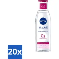 OEM Nivea - Eau micellaire O2 Oxygen Boost - Peau sèche - 200 ml - Pack avantage - 20 pièces