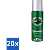 BRUT Déodorant Spray Original 200 ml - Pack avantage - 20 pièces