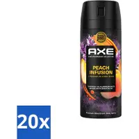 Axe 20 x Vaporisateur corporel "Fine Fragrance Collection Peach Infusion" - 150 ml - Pack avantage - 20 pièces
