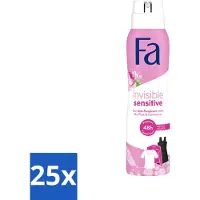 Fa Pflege Fa Déodorant Spray Invisible Sensitiv 150 ml - Pack avantage - 25 pièces