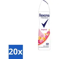 Rexona – Déodorant spray – Motion Sense – Tropical – Antitranspirant & Transpirant – 150 ml – Pack économique – 20 pièces