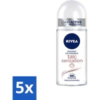 Nivea - Déodorant à bille - Talc Sensation - Anti-transpirant - 50 ml - Pack avantage - 5 pièces