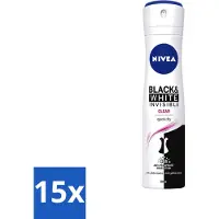 Nivea - Déodorant spray - Invisible Black & White - 48 heures de protection - 150 ml - Pack avantage - 15 pièces