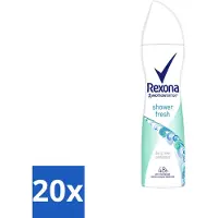 Rexona - Shower Fresh - Déodorant Spray - Antitranspirant - 150 ml - Emballage Avantage - 20 pièces