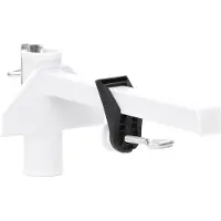 vidaXL Support de parasol pour balcon blanc 38 mm acier