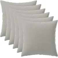 vidaXL Housse De Coussin 6 Pcs Heerlen Gris 40 X 40 Cm Polyester