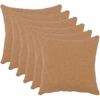 vidaXL Housse de coussin 6 pcs HEERLEN Beige 40 x 40 cm Bouclé