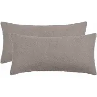 vidaXL Housse De Coussin 2 Pcs Heerlen Gris Clair 40 X 80 Cm Bouclé