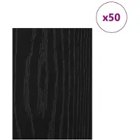 vidaXL , panneaux décoratifs, 50 pièces, imitation chêne noir, 21 x 30 x 0,27 cm