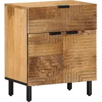 vidaXL Table de chevet marron 50x33x60 cm bois de manguier massif