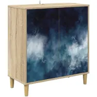 vidaXL Meuble de rangement RAALTE, finition Sonoma, 69 x 33 x 75 cm, fabriqué en panneaux de particules