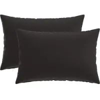 vidaXL Housse De Coussin 2 Pcs Heerlen Noir 40 X 60 Cm Polyester