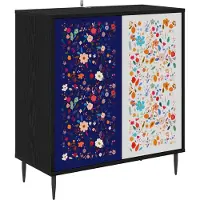 vidaXL Meuble de rangement MAINZ, noir, imitation chêne, 69 x 33 x 76 cm