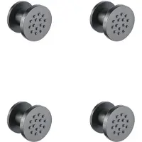FortiFura Calvi douche latérale - 5 cm - ronde - 4 pièces - Gunmetal brossé PVD SW1108839x4