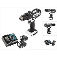 Makita Perceuse-visseuse à percussion sans fil DHP 482 RGW 18 V 62 Nm + 2 batteries 6,0 Ah + chargeur