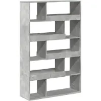 vidaXL Bibliothèque gris béton 100x33x156,5 cm bois d'ingénierie