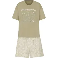 Hunkemoller Shorty olive / blanc