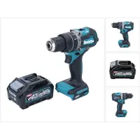 Makita Perceuse-visseuse à percussion sans fil HP 002 GM1 40 V 64 Nm sans balais + 1 batterie 4,0 Ah - sans chargeur