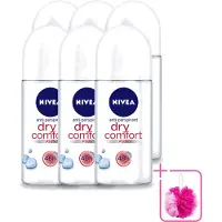 Nivea 6 déodorants roll-on Dry Comfort - Sans alcool - 50 ml - Pack économique - 6 pièces