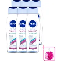 Nivea 6 flacons de shampooing Diamond Volume Care - 250 ml - Lot de 6