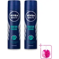 Nivea 2 vaporisateurs déodorants MEN Fresh Ocean - 150 ml - Lot de 2