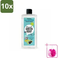 Marcels Green Soap 10 x Shampooing et après-shampooing 2 en 1 Marcel's Green Soap - Mimosa et cassis - 300 ml - Pack économique - 10 pièces
