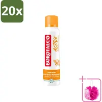 Borotalco 20 sprays déodorants , parfum Active Mandarin & Neroli, format frais, 150 ml - Lot de 20