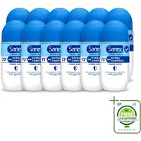 Sanex 12 déodorants roll-on Dermo Extra Control - 53 ml - Lot de 12 pièces