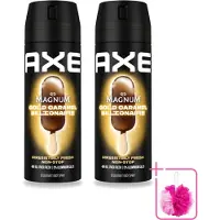 Axe 2 vaporisateurs corporels Magnum Gold Caramel Billionaire, 150 ml - Lot de 2
