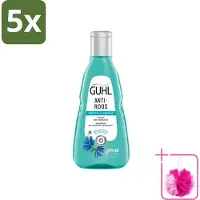 Guhl 5 flacons de shampooing anti-pelliculaire à la mauve bleue - 250 ml - Pack économique - 5 pièces
